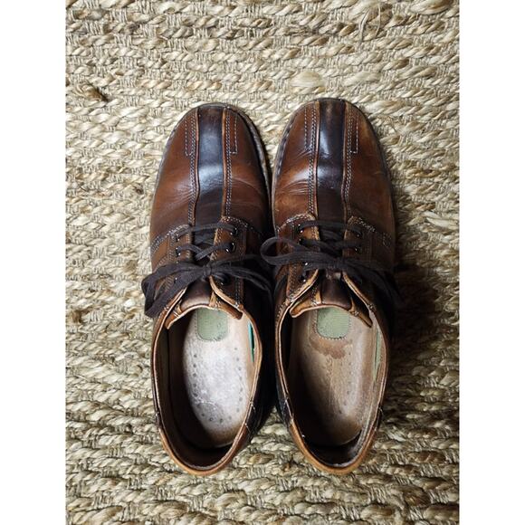 Clarks Brown Leather Lace-Up Men's 11.5 M Dress Shoes Durable Comfort Sole - Picture 9 of 12